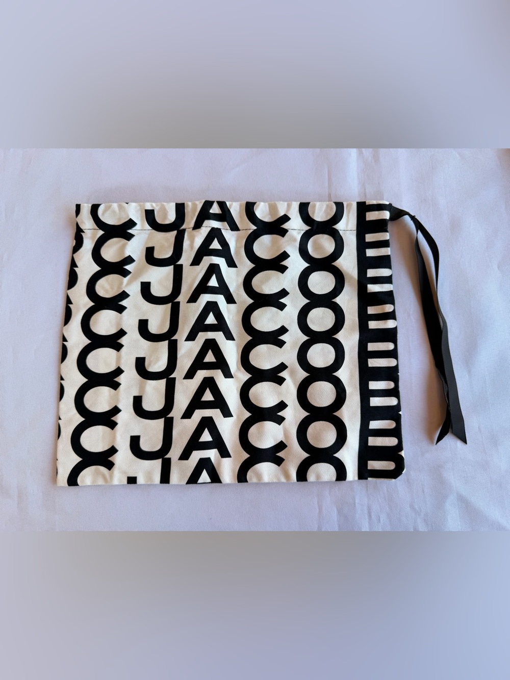 Marc Jacobs Cotton Black White Dust Bag 12”x10”